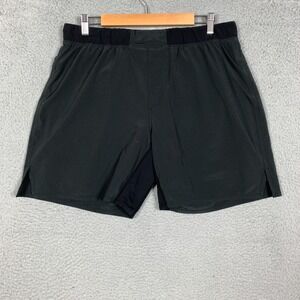 Ten Thousand The Fight Shorts Mens Large L Black Performance Wicking Athleisure